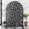Lirago Arched Outdoor Privacy Screen Patio Decorative Screens 72"x47" Black - 4 of 4