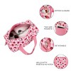 Hello Kitty Character & Strawberries All-Over Print Pink Plaid 20" Duffel Bag - 3 of 4