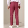 Lars Amadeus Men's Pleated Front Tapered Leg Business Chino Trousers Dress Pants - 3 of 4