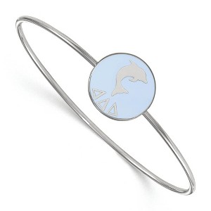 Black Bow Jewelry Sterling Silver Delta Delta Delta Greek Life Bangle Bracelet 7 Inch - 1 of 3