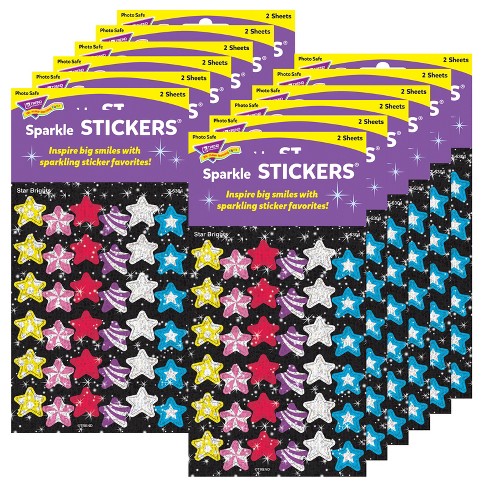 TREND Star Brights Sparkle Stickers®, 72 Per Pack, 12 Packs