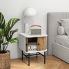 Tangkula Set of 2 Nightstand Compact Modern End Side Table w/ Sliding Doors - 4 of 4