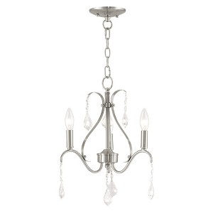Livex Lighting Caterina 3 - Light Chandelier in  Brushed Nickel - 1 of 4