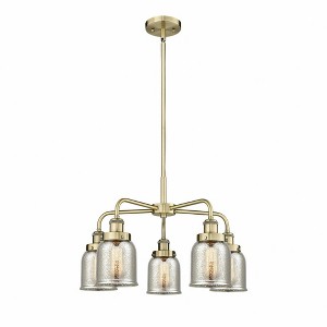 Bell - 5 Light Stem Hung Chandelier In Art Deco Style-14.75 Inches Tall and 23 Inches Wide - 1 of 1