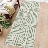 Washable Area Rug, Soft Rainbow Abstract Runner, Non-Slip Low-Pile Carpet with Rubber Backing, Stain Resistant Boho Geometric Rug for Living Room - 3 of 4