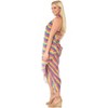 LA LEELA Women's Bikini Beach Wrap Swim Cover Up Swimwear Skirt Summer Wraps Beachwear Sarong Coverups Swimsuits for Women One Size Red,Stripe - 3 of 4
