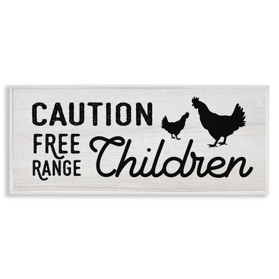 Stupell Industries Caution Free Range Children, 24" x 10"