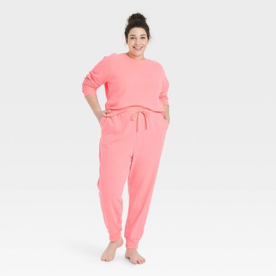 Women's Fleece Lounge Jogger Pajama Pants - Colsie™ Pink Xl : Target