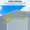 Large Metal Storage Sheds,Outdoor Storage Shed with Updated Frame Structure,Lockable Doors and Air Vents - 4 of 4