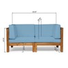 Syemin Patio Modern Accent Chairs, Outdoor Conversation Chairs, with Leisure Used, for Backyard, Garden, Blue, 60.5"*30.25"*26.5" - 2 of 4
