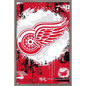 Trends International NHL Detroit Red Wings - Maximalist Logo 23 Framed Wall Poster Prints - 1 of 4