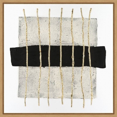 Textured Tablets II Abstract Canvas Art with Maple Frame