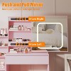 Vanity Desk with Mirror and LED Lights, Makeup Vanity Desk with Sliding Lighted Mirror - 3 of 4