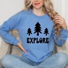 Simply Sage Market Women's Graphic Sweatshirt Explore Trees - 2 of 3
