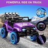 Ride On Truck Car for Kids, 12V Electric Ride On Car with Remote Control, Spring Suspension, Led Lights, 3 Speeds - 3 of 4