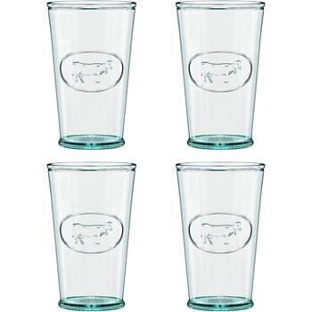 Joyjolt Levitea Double Walled Glass - Set Of 4 Tumbler Glassware -  8.4-ounces - Amber : Target