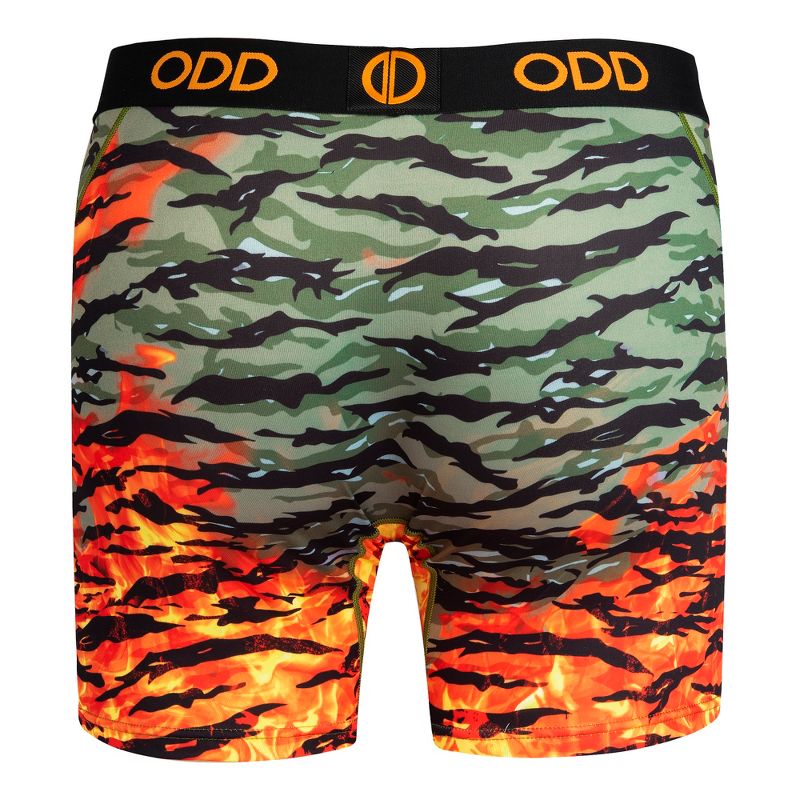 Odd Sox, Tiger Fire Camo, Novelty Boxer Briefs For Men, Xx-Large, 2 of 5