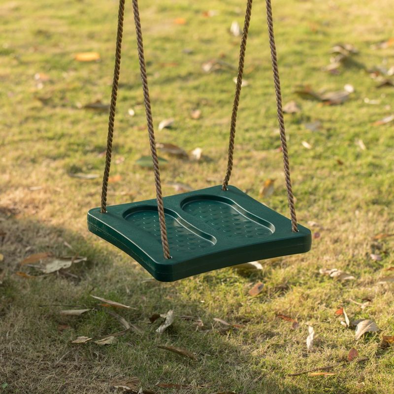 PLAYBERG Adjustable Plastic Standing Swing, Outdoor Kids Playground Swing, Green, 4 of 8