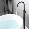 Cobbe Floor Standing Tub Faucet Single Handle Standing Shower Faucet with Handheld Shower Swivel Spout and 59-Inch Hose Matte Black - 3 of 4