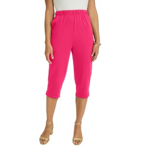 Jessica London Women's Plus Size Soft Ease Capri - 1 of 4