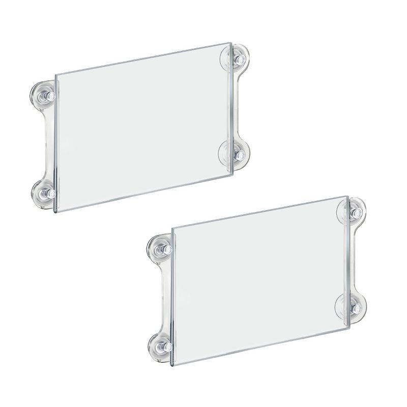 Azar Displays Clear Acrylic Window/Door Sign Holder Frame with Suction Cups 11''W x 8.5''H, 2-Pack, 2 of 10