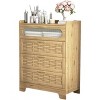 Homy Casa 4-Drawer Wood Dresser Storage Cabinet, Natural, MDF - 2 of 4