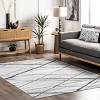 Nuloom Trellis Stripes Pet Friendly Machine Washable Area Rug - 2 of 4