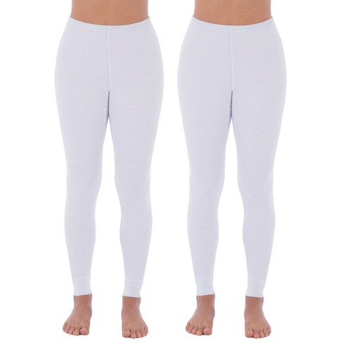 Fruit of the Loom Women s and Plus Long Underwear Waffle Thermal Pants 2 Pack