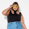 Pride Adult Visor Shield Rainbow Mirrored Sunglasses - 4 of 4