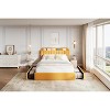 Platform Bed Frame,Kids Bed Frame with Storage Headboard, 2 Rolling Drawers, Noise Free Bedframe, No Box Spring Needed,Yellow - 3 of 4