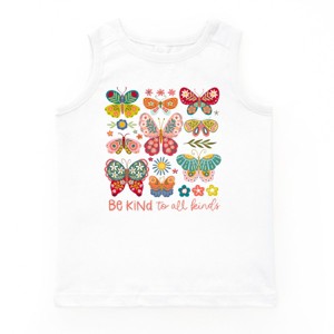 The Juniper Shop Be Kind To All Kinds Butterfly Youth Tank Top - M - White - 1 of 4