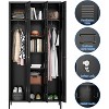 AOBABO 15.75in D x 35.43in W x 72in H, 10 Doors Metal Lockers for Employees School  Storage,Sturdy Steel Construction,Assembly Required,Black - 4 of 4