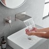 BWE Single Handle Wall Mount Spout Waterfall Bathroom Faucet in Brushed Nickel - 4 of 4