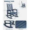 4 Pack Rocking Chair , Patio Rocking Chair Porch Rocker with Wood Texture & 380 LBS Support - 3 of 4