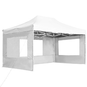 vidaXL Professional White Folding Party Tent-14.8'x9.8'-UV Protected-Oxford Fabric & Aluminum Alloy Frame - 1 of 4
