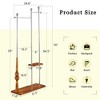 PAGED 70" Industrial Coat Rack - Solid Wood & Stainless Steel Double Layer Storage for Coats, Hats & Shoes - 4 of 4