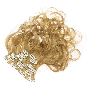 Unique Bargains Women's 4 Clips in Hair Extensions Full Head Synthetic Wigs 8 Pcs - 1 of 4