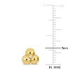 EVERLY JEWELRY | 14k Yellow Gold Diamond Accents Triple Beads Stud Earrings - 3 of 4