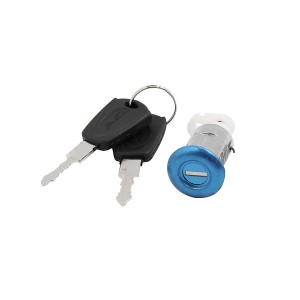 Unique Bargains Motorcycle Scooter Cylinder Security Sitting Seat Lock Set with 2 Keys - 1 of 4