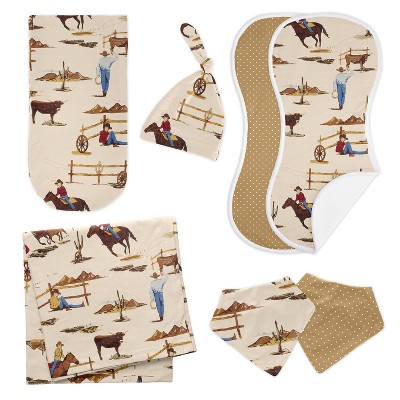 Sweet Jojo Designs Boy Newborn Baby Layette Gift Set Wild West Cowboy Multicolor 8pc
