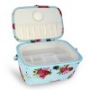 Dritz Large Oval Sewing Basket: Cotton Storage Case & Organizer for Sewing Supplies, 14"x9.4"x7", Travel Size - 2 of 3
