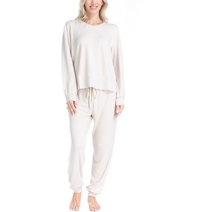 Ocean Pacific Women's Fuzzy Feelings Pajama Set - 1 of 4
