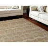 Tan and Ivory Geometric Hand Woven Area Rug - 2 of 4