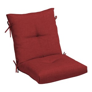 ARDEN Outdoor Plush Modern Tufted Blowfill Dining Chair Cushion, 21 x 40, Water Repellent, Fade Resistant, Tufted Cushion for Dining and Bistro Chairs - 1 of 4