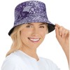 Collections Etc Stylish Mixed Print Reversible Brimmed Hat - 2 of 4