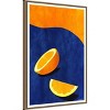 23"x33" Orange Wedge by Bo Anderson: Modern Abstract Citrus Art - Amanti Art - 2 of 4