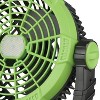 Comfort Gear® 8-In. Variable-Speed Rechargeable Utility Floor Fan with LED Light, FRC25, Green and Black - 2 of 4