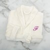 Personalization Mall Embroidered Short Fleece Robe - White - 4 of 4