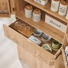 71" Tall Kitchen Pantry Storage Cabinet, Modern Kitchen Storage Cabinets with 4 Doors and 6 Adjustable Shelves,Wooden Curved Kitchen Cabinet - 4 of 4