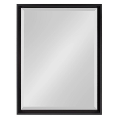 Calter Contemporary Black Polystyrene 25x30 Rectangular Wall Mirror